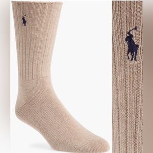 Polo Ralph Lauren Men's Dress Casual Socks light brown 13-16
